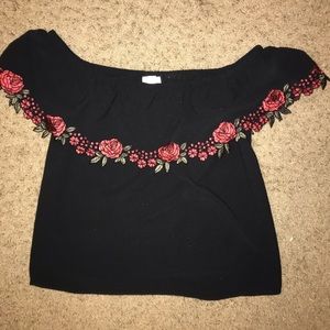 Black Shirt w/ Roses